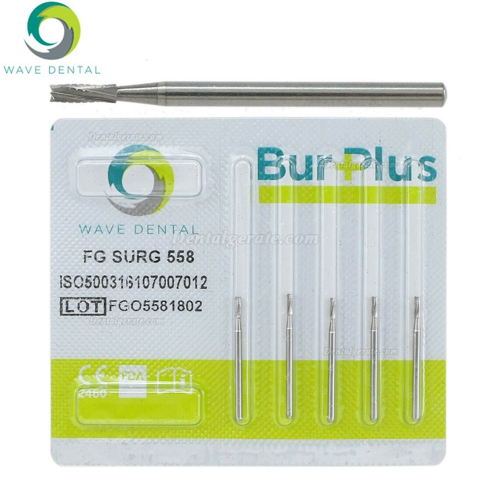 10 St&uuml;ck FG SURG 556 557 558 559 560 FG-Schaft Hartmetallbohrer Zahnmedizin Flache Fissur Zahnbohrer